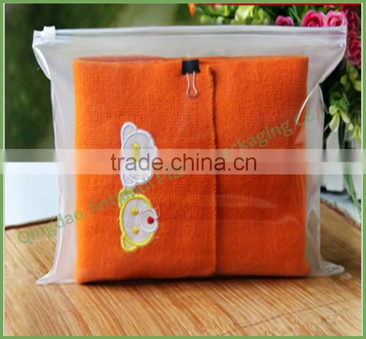 Wholesale Customized Slidder Zip Lock Frosted Plastic Packaging Bag