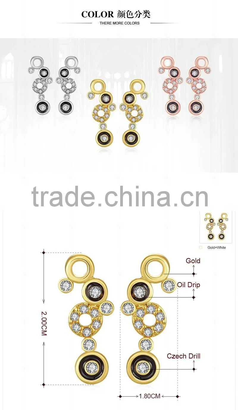 Latest fashion jewelry 925 silver earrings