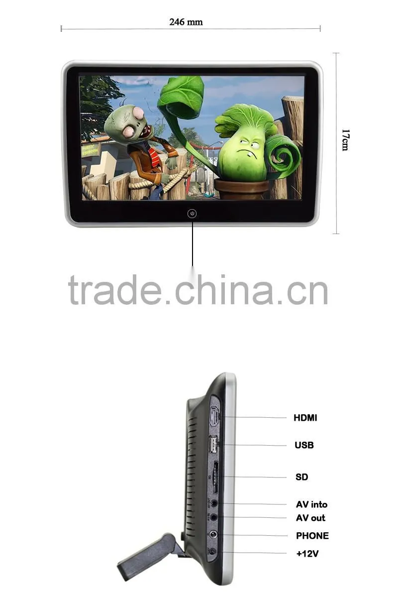 10.1inch universal car headrest monitor with dvd player