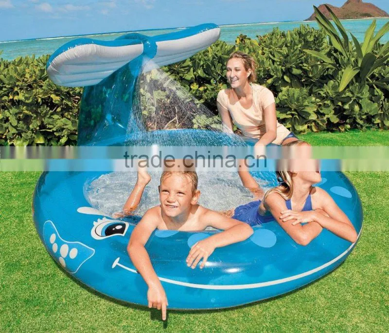 kid's interest inflatable whale spray pool