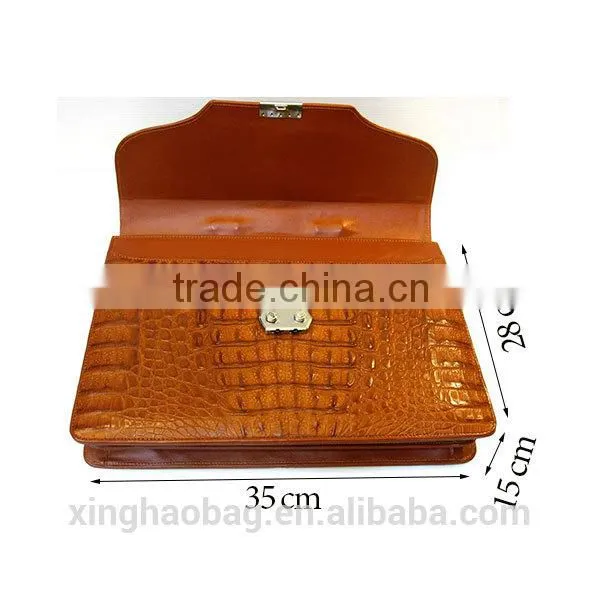 2014 Italian Style executive leather briefcase genuine leather briefcase genuine crocodile leather briefcase
