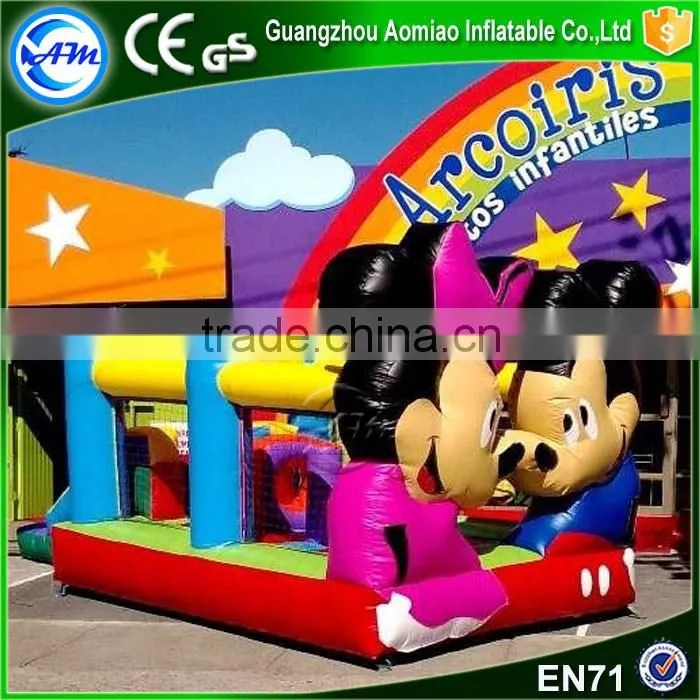 Hight quality inflatable obstacle course mickey mouse jumping castle with prices