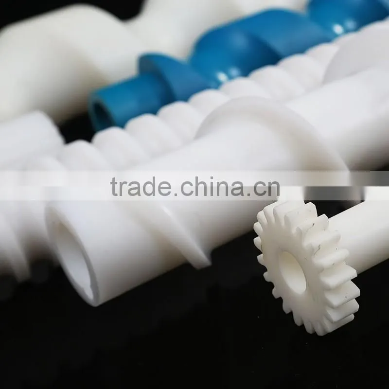 OEM high precision cnc machined conveying large engineering tivar1000 uhmwpe plastic screw conveyor arbor rods