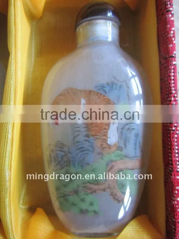 Chinese Old Glass Painting Snuff Bottle
