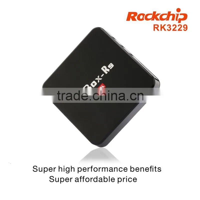 R9 Rockchip RK3229 Quad Core Android TV Box XBMC Kodi 16.0 Android 4.4 1G/8G WiFi H.265 TV BOX