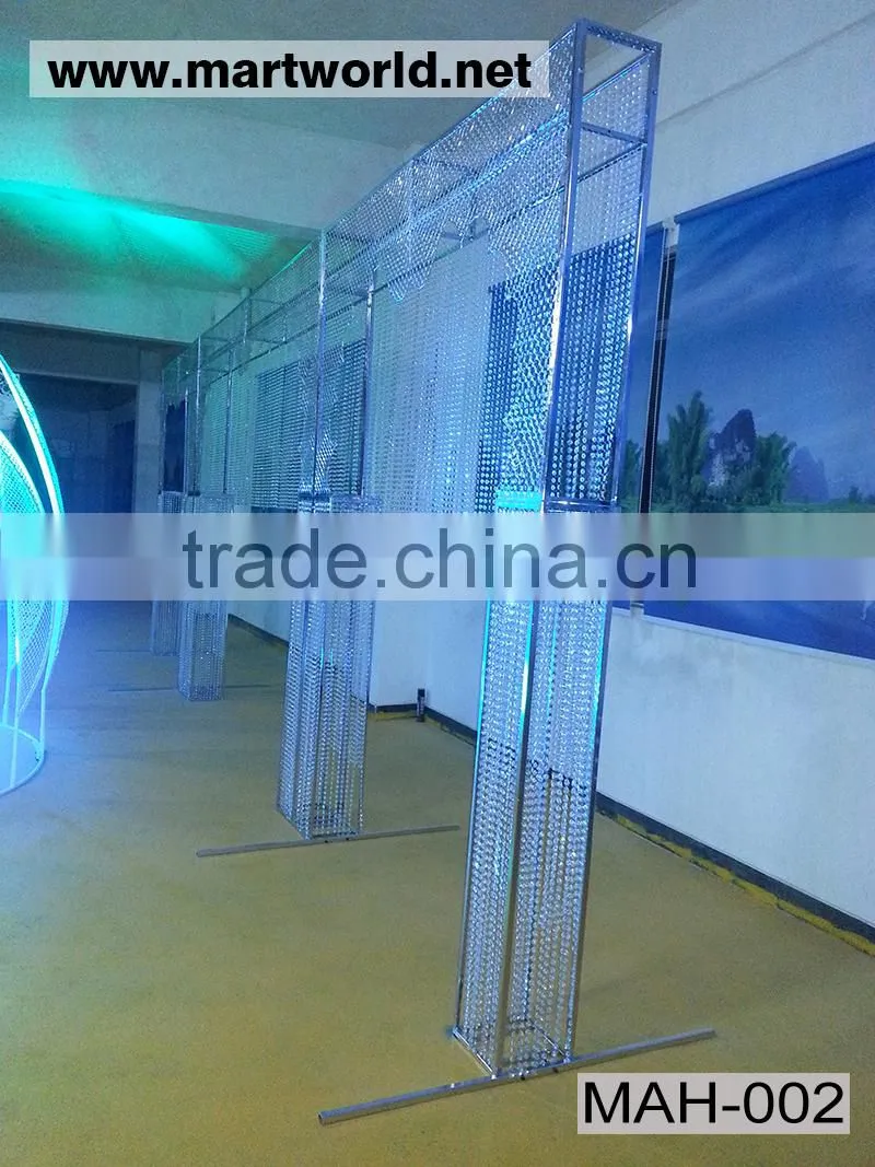 big wedding hall decorations crystal wedding decoration crystal backdrop (MAH-002)