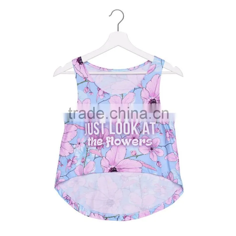 2016 New Women Clothing Digital Print Emoji Lover Custom Ladies Plain Crop Top