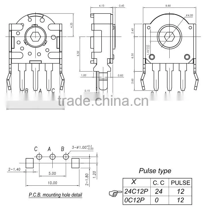 10mm rotary encoder ec10 for mouse