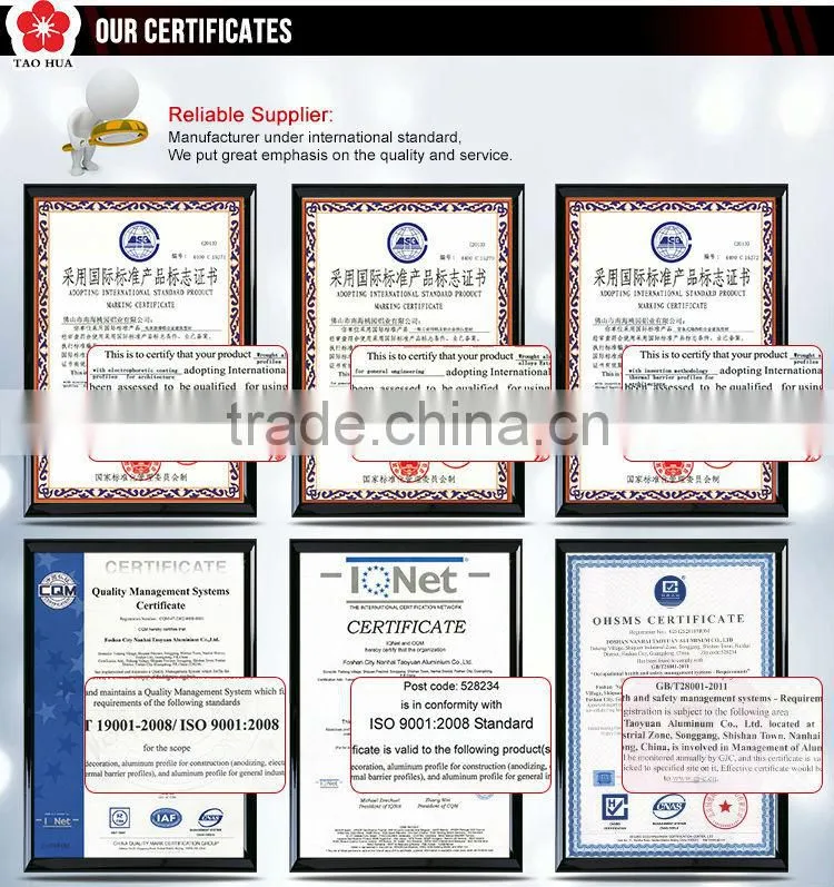 High quality products durable aluminum profiles for window and door china