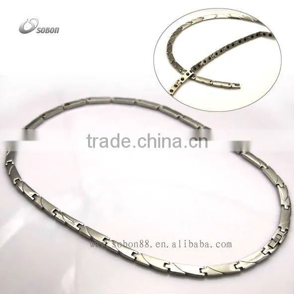 SOBON heart pendant fashion necklace in health energy germanium anion titanium