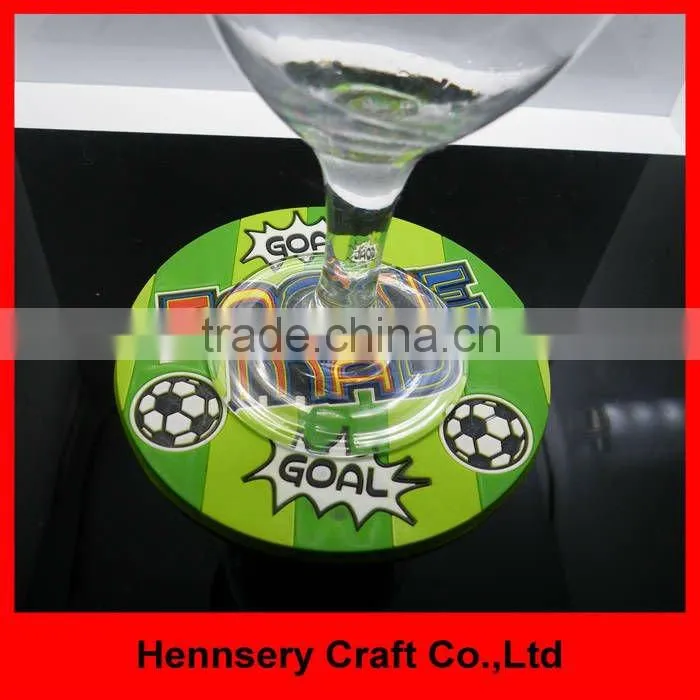 Fashion 3D soft pvc liquid coaster