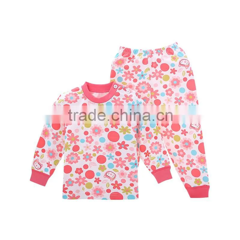 Top selling comben cotton kids sleepwear girls sleepwear girls cotton sleepwear