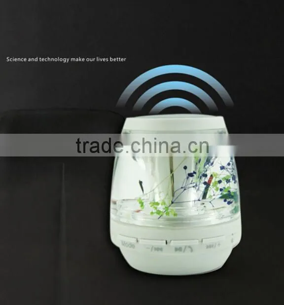 New arrivel built in colorful LED light Wireless 3.0 Bluetooth Liquid Speaker with card slot