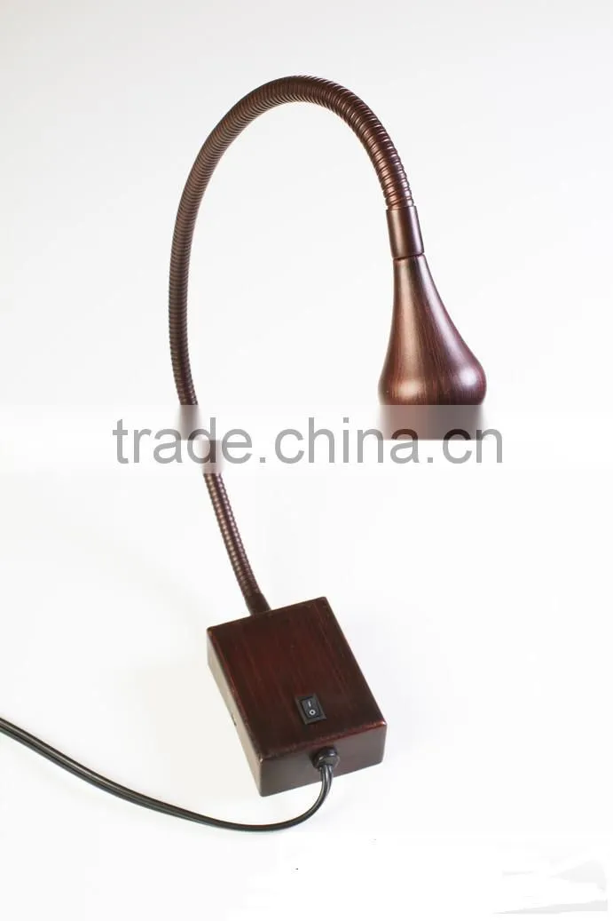 Flexible Gooseneck Sconce Wall Mounted LED light Bronze finish