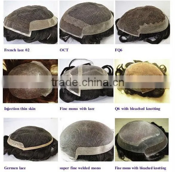 Indian remy hair men's toupee human hair mens wigs