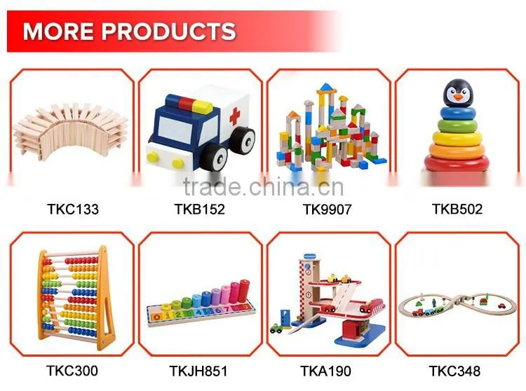 Hot Sale Promotional Small Red Wooden Baby Car Toy