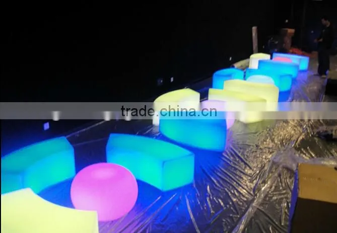 Commercial led circled glowing light chair led Furniture led table led chair General Use and No Folded Led Chair