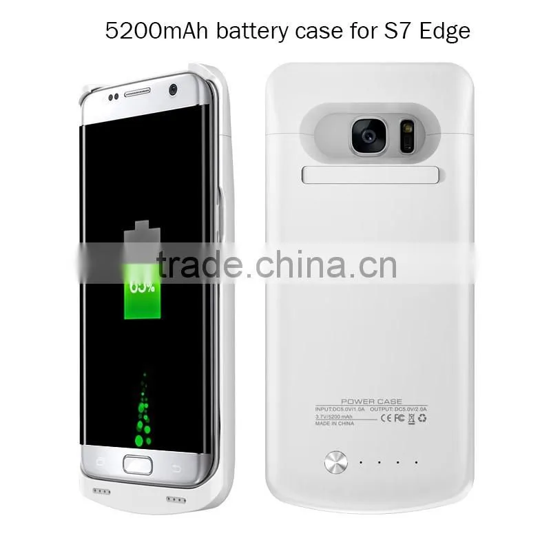 Mobile phone shell power bank 5200mah battery case for S7 edge capacity 5200mah power bank