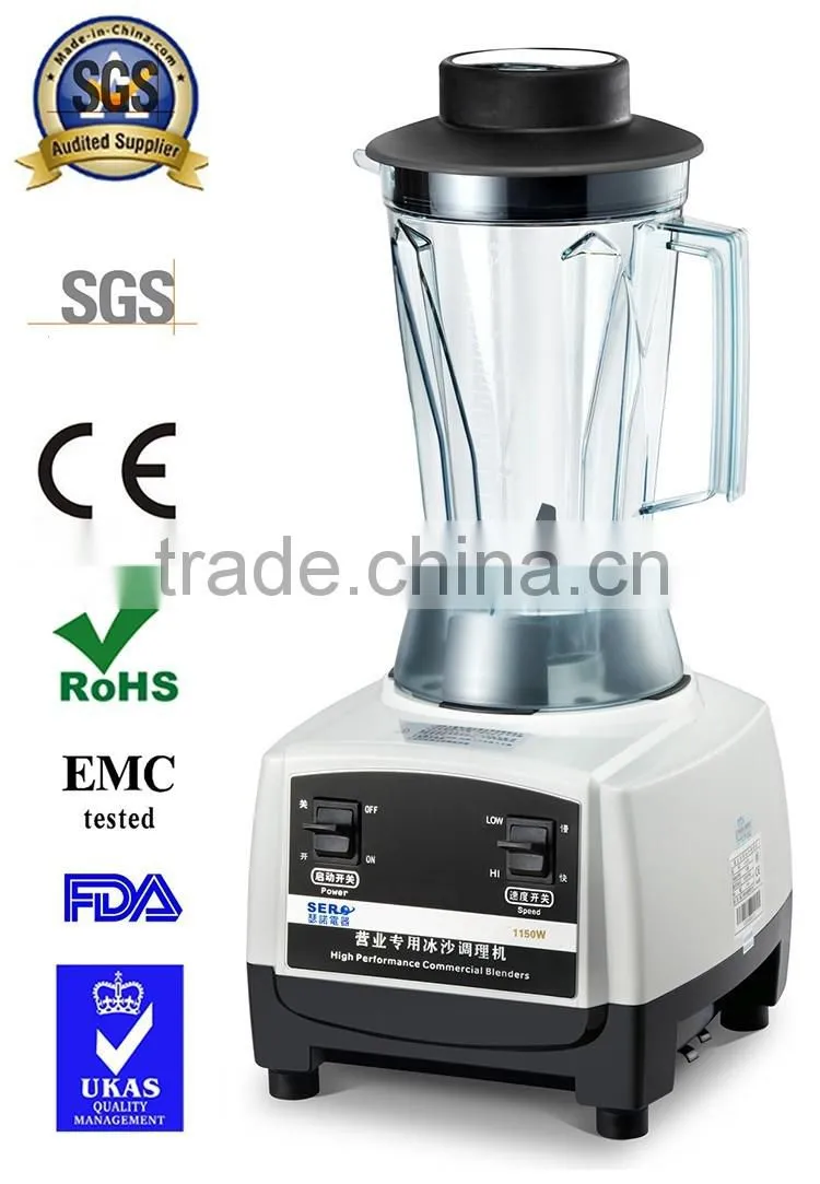 2016 New BPA FREE/CE 1500W Digital control Commercial Ice blender