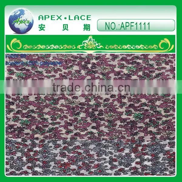 China factory fashionable floral chiffon fabric
