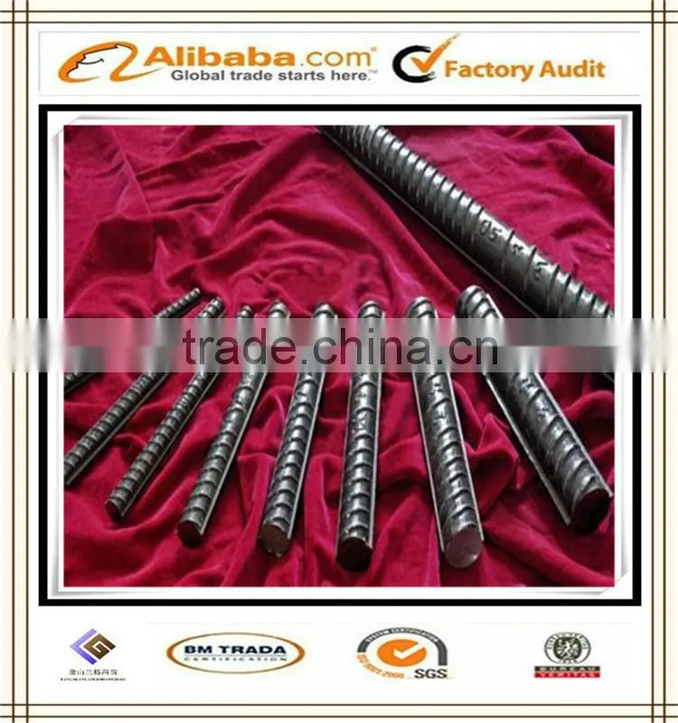 deformed steel bar, iron rods, construction steel rebar from tangshan factory price