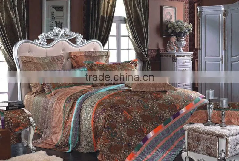 100% cotton128*68 reactive printed bedding set