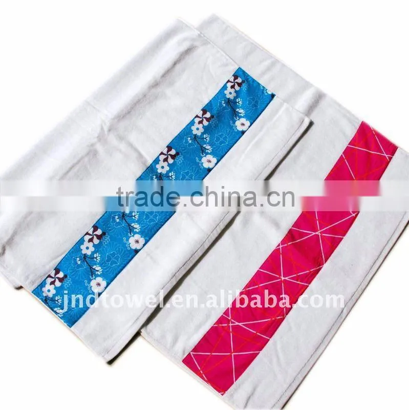 cotton hair towel with pink bind cloth