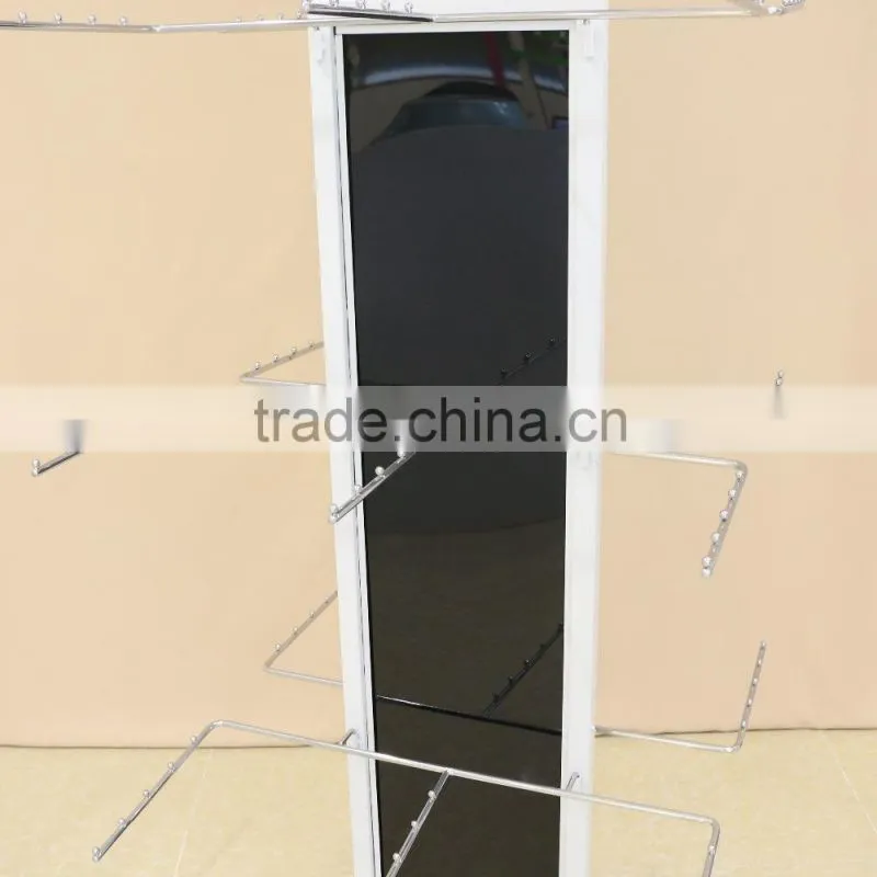 Multi function metal display rack for hanging items