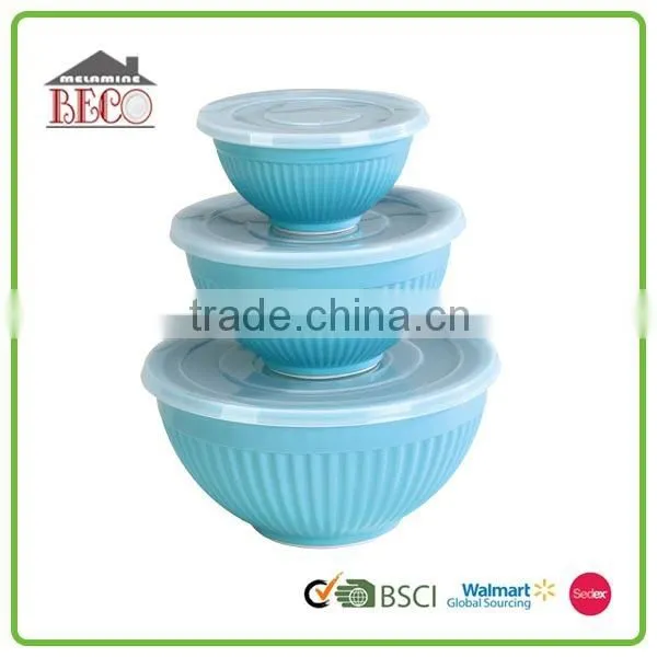 candy color melamine 6 piece mixing bowl set
