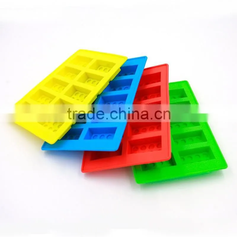Rubber Ice Cube Mould Ice Tray Brick Shape Ice Blocks 10 Slots Ice Cream Tubs Fandont Chocolate Mold Bar Party Frozen Drink 1PC