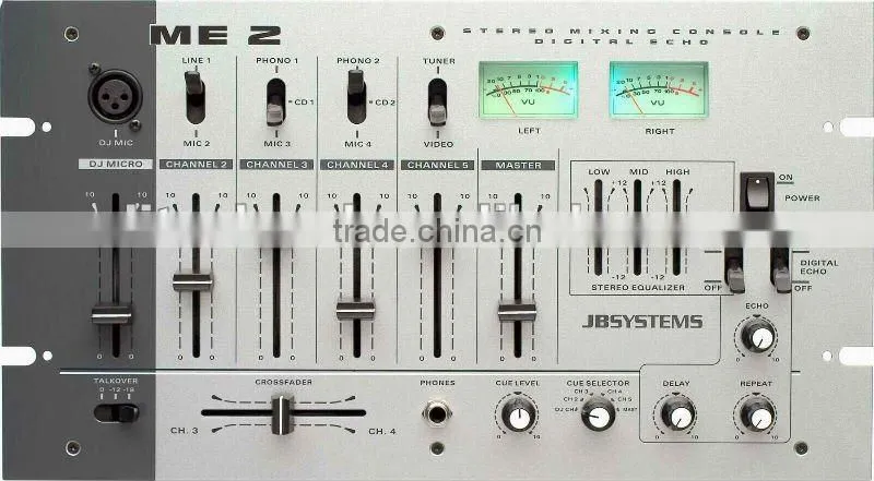 Professional dj audio mixer