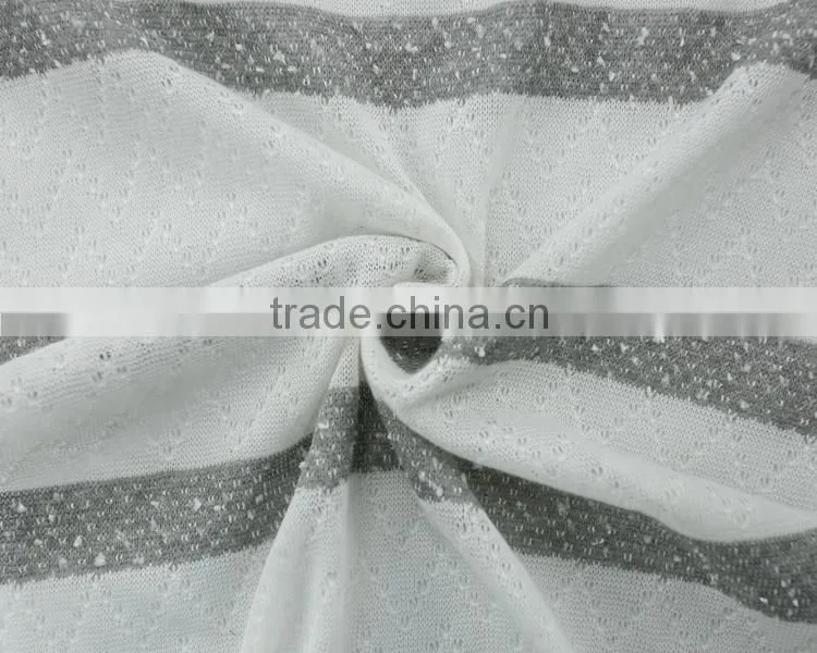 Jiufan Textile 100% Polyester Fabric Fancy Fabric Hacci Knitting Fabric for Garment
