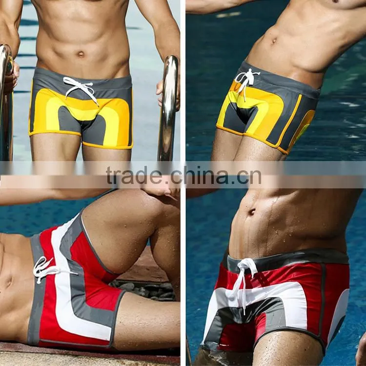 Confortable fashion men sexy swim trunks and water resistant swim trunks custom design your own swim trunks
