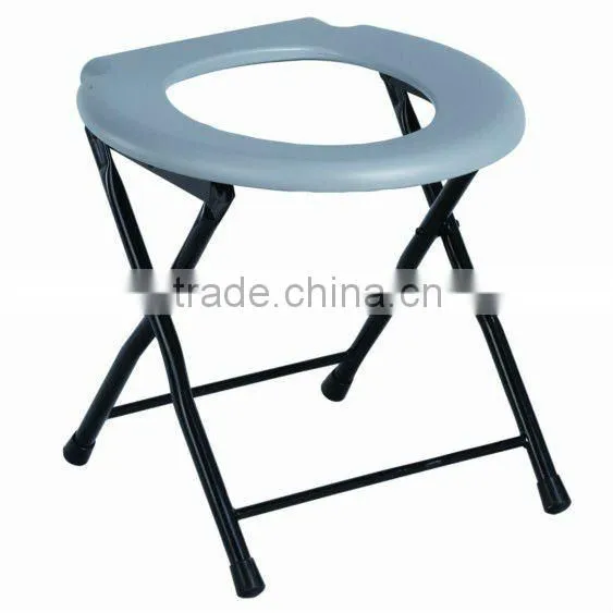 Steel folding commode seat