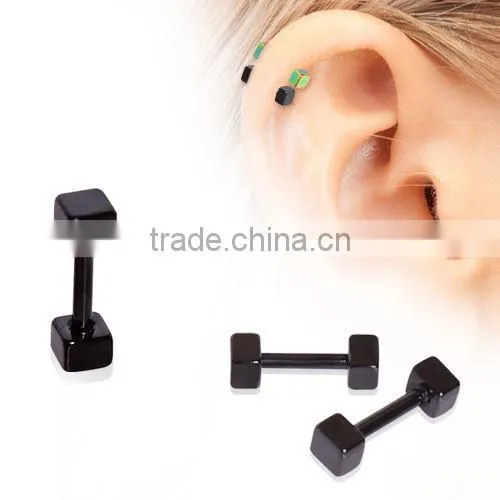 Earring Tragus Ear Helix Cartilage Stainless Steel Barbell Dice