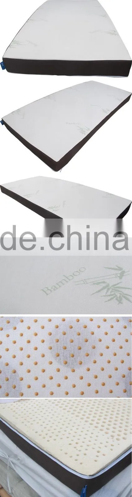 natural bamboo fabric soft king size latex mattress