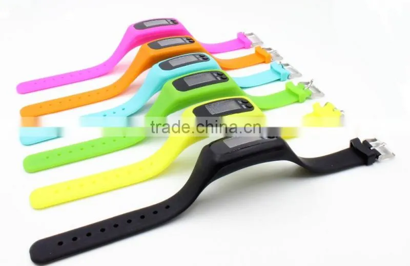 Multi-function silicone kids pedometer watch for health gifts