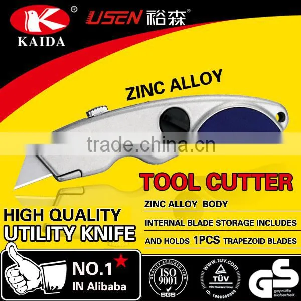 3pcs Trapezoid blade Zinc alloy Utility Cutter