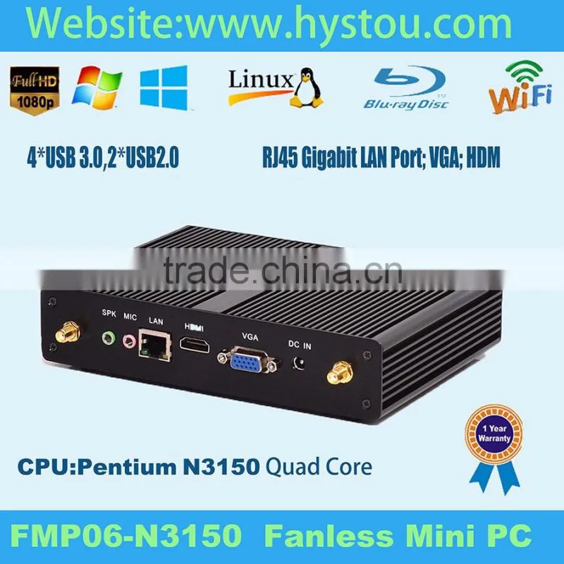 Define mini computer with celeron N3150 Quad core Intel HD 1080P resolution mini computer case 1*LAN +1*HDMI +4*USB3.0 +2*USB2.0