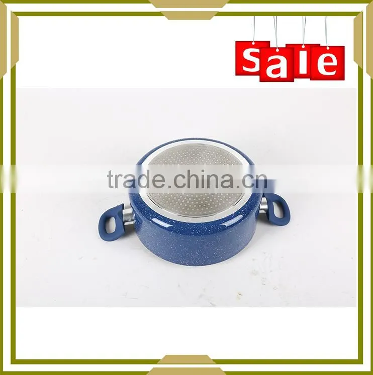pressed aluminium non stick metallic coating soup pan