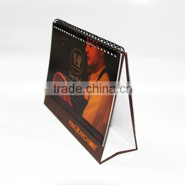 Full color printing special paper 2016 calendars with hot foil