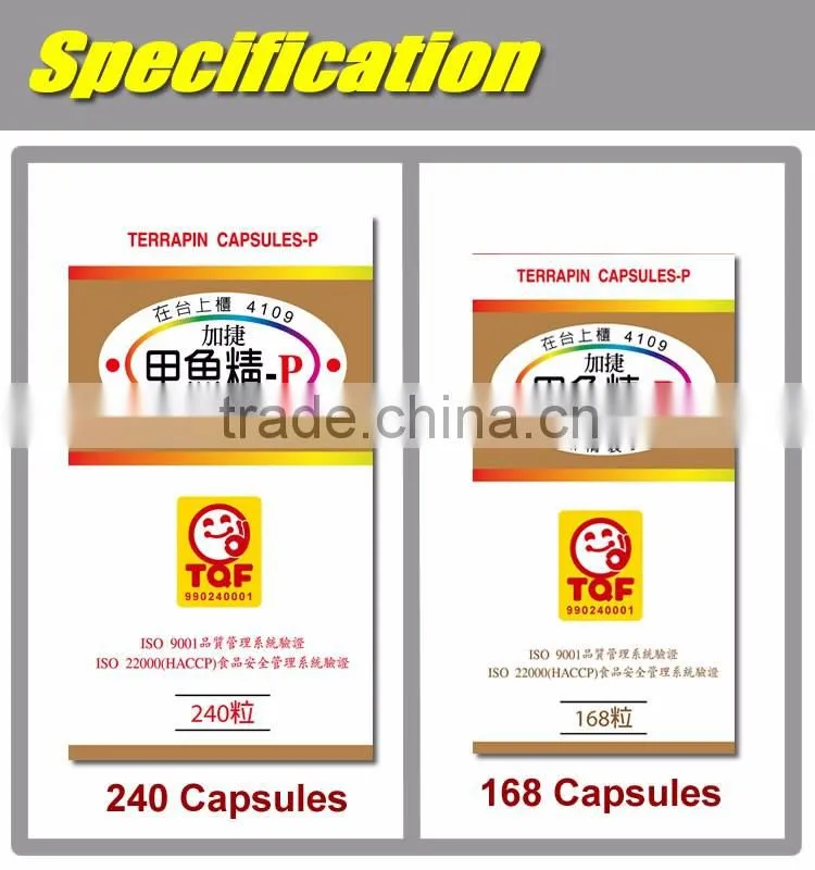 Personal care certificate Trionyx soft capsule food supplement
