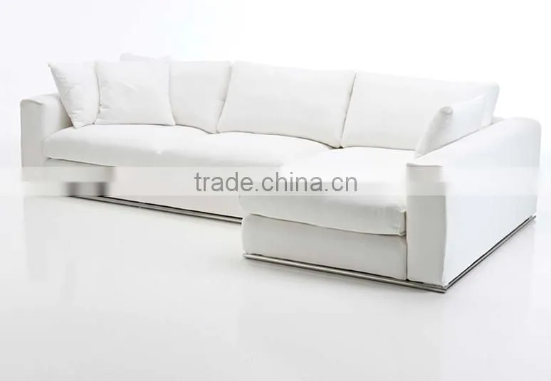 Milan Fashion Simple and Fashion Fabric Solid wood High Quality Feather Sofa