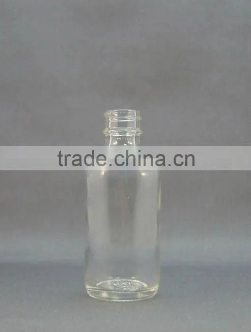 4 oz glass boston bottle flint color