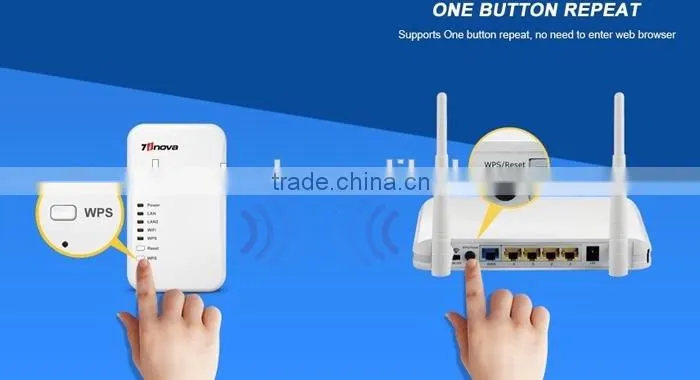 Wallmount 2.4G 27dBm High Power 300M 11N Wireless WiFi Repeater EU/US/AU/UK Power Adapter