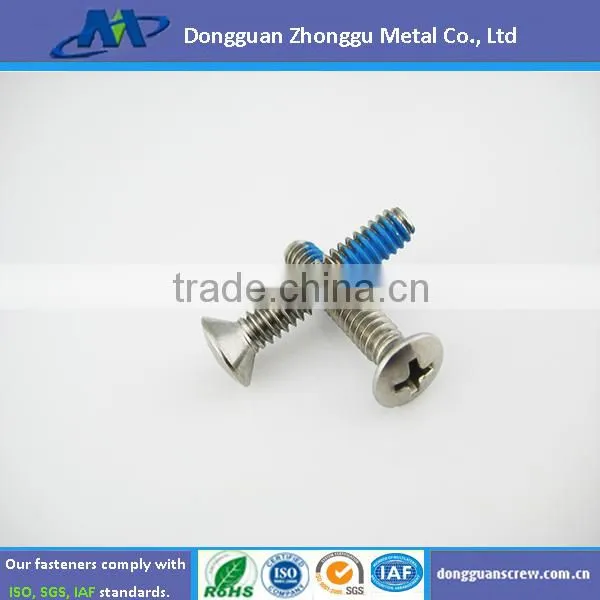 Stainless Steel screw , flat head recessed nylock machine screw with competitive price