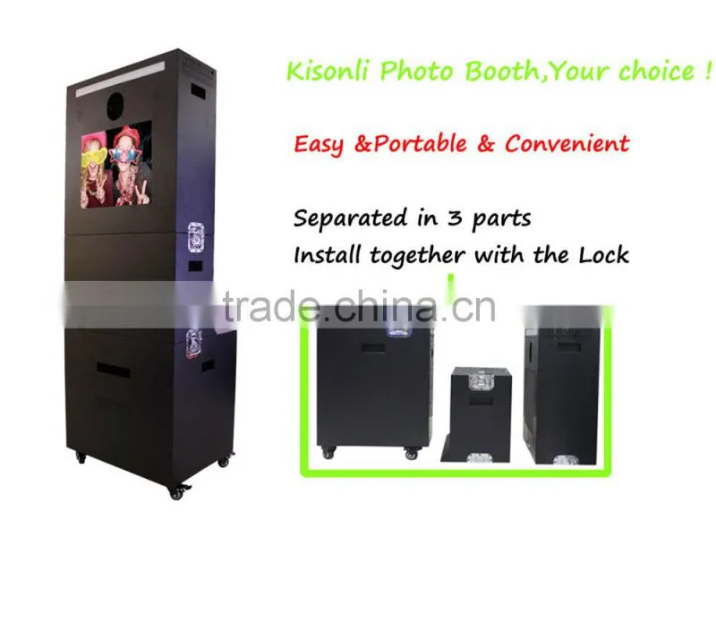 2016 Instagram Sticker Photo Booth With Software/Cabinet/Printer/Camera For Wedding/Party/Rent