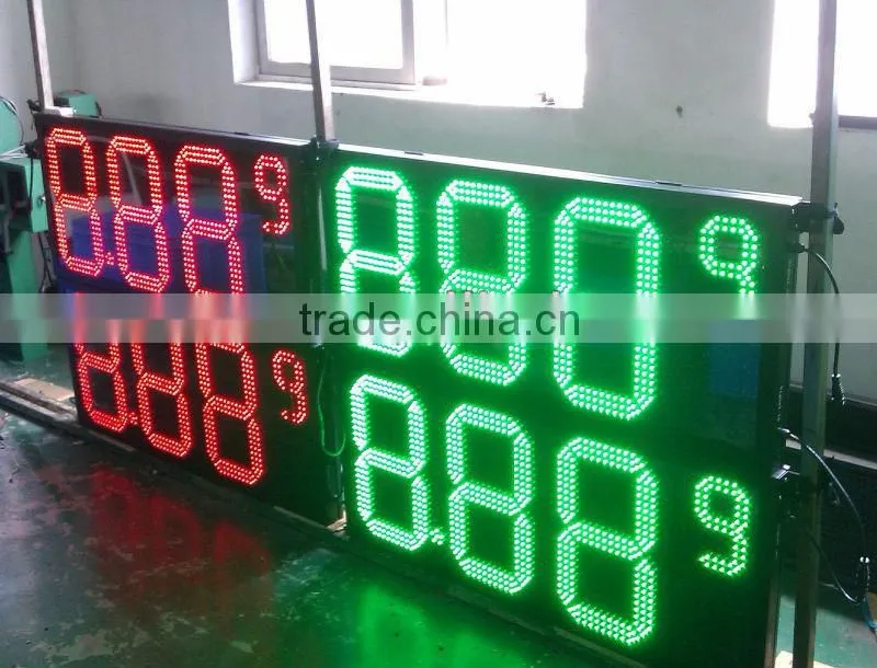 green 12'' 8.889/10 digital numbers gas/oil/petrol station price led display