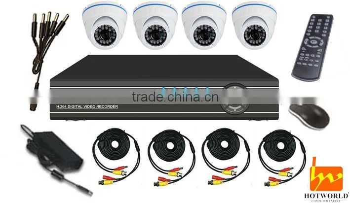 h.264 standalone network dvr with 4ch CCTV camera kit h.264 network dvr