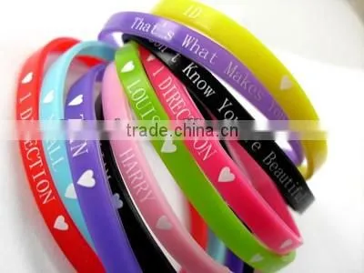 One Direction 1d rubber silicone wristband